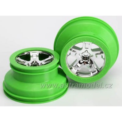 Traxxas disk 2.2/3.0" SCT stříbrný-zelený (2) (2WD přední)