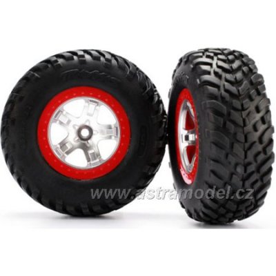 Traxxas kolo 2.2/3.0", disk SCT saténový-červený, pneu SCT S1 (2) (2WD přední)