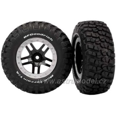Traxxas kolo 2.2/3.0", disk SCT Split-Spoke černý-saténový, pneu KM2 (2)