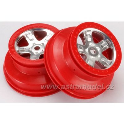 Traxxas disk 2.2/3.0" SCT saténový-červený (2)