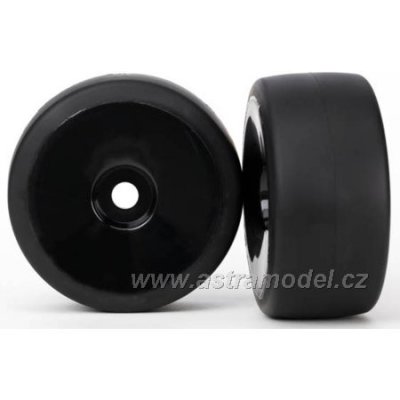 Traxxas kolo, disk černý, pneu slick (2) (zadní)