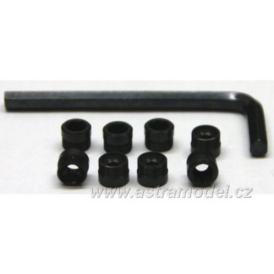 Traxxas uzávěry kulových čepů těhlice hliník/PTFE (8)
