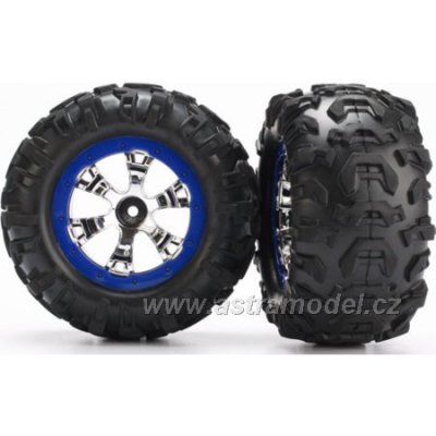 Traxxas kolo 2.2", disk Geode chrom-modrý, pneu Canyon AT (pár)