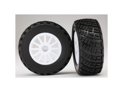 Traxxas kolo 2.2/3.0", disk Rally bílý, pneu Gravel S1 (2)
