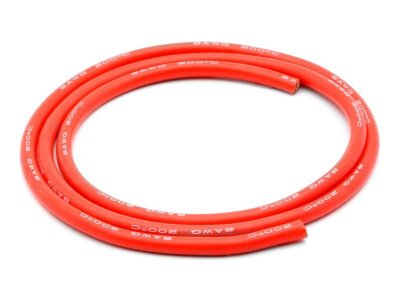 Kabel 8AWG se silikonovou izolací 1m - červený