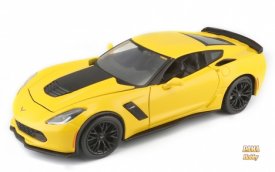 Model auta Maisto 1:24 2015 Corvette Z06 žlutý