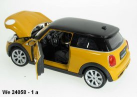 Welly 1:24 Mini Hatch yellow